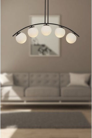 Lightplanet Κρεμαστό Φωτιστικό Μαύρο για 5 Λαμπτήρες E27