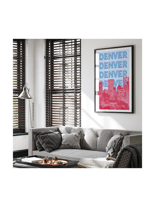 Poster Denver Pop Art Pst25519 21cm X 30cm Μαύρη Ξύλινη Κορνίζα