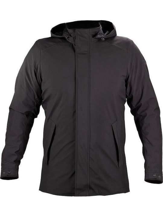 Nordcode Metropolis Evo Oversize Χειμερινό Ανδρικό Μπουφάν Μηχανής Softshell Αδιάβροχο Μαύρο