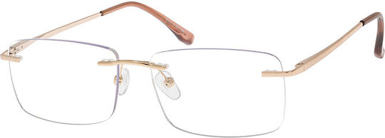 Brilo Men's Reading Glasses +2.50 in Gold color BR148BGOLD2.50