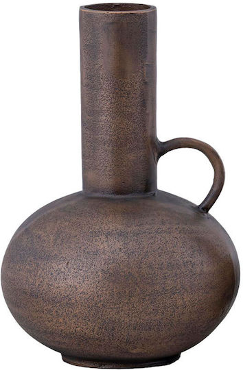 InTheBox Διακοσμητικό Βάζο Μεταλλικό Steel Shine Γκρι Φ23xΥ34cm