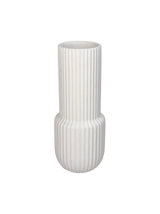 Selected by Pragmatic Vază Decorativă Ceramică Alb 16x16x22cm 1buc