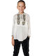 Kinderhemd Langarm White/cream