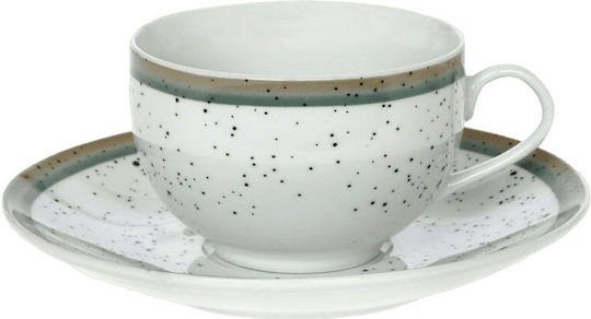 Cryspo Trio Suomi 25 Set of Cups Tea Porcelain White 250ml 6pcs