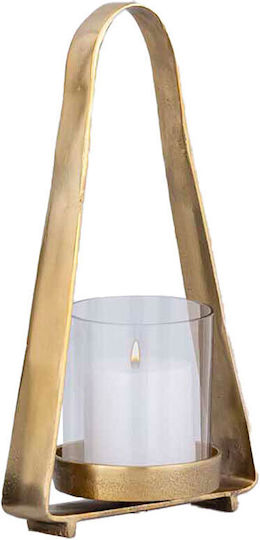 InTheBox Tabletop Metallic Lantern Gold 35x11.5x19cm