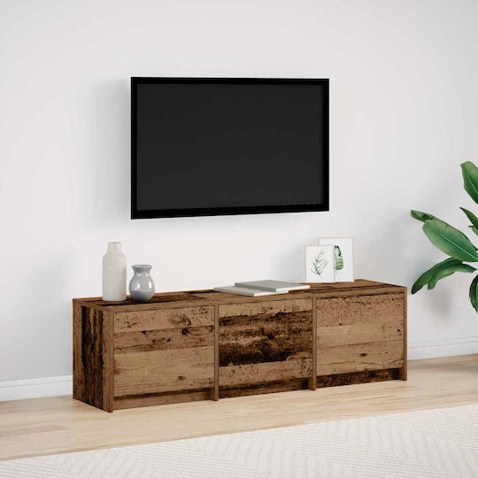 TV-Ständer mit LED-Beleuchtung Alt Holz M140xT34xH40cm
