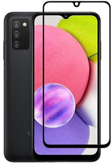 Пълно лепило Закалено стъкло за цялото лице Черен (Galaxy A03)