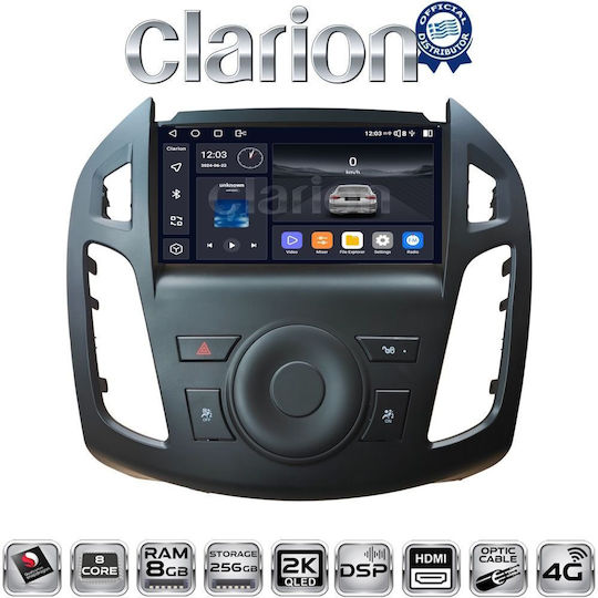 Clarion Auto-Audiosystem für Ford Transit Connect 2013 > 2017 (Bluetooth/USB/WiFi/GPS/Apple-Carplay/Android-Auto)