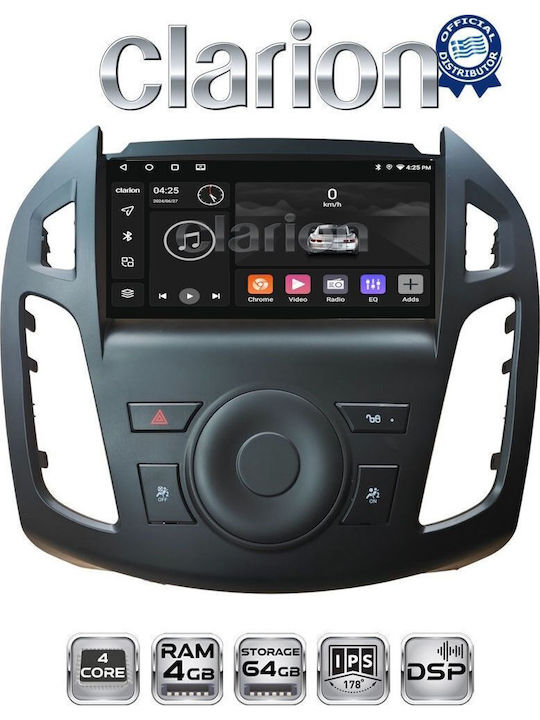 Clarion Ηχοσύστημα Αυτοκινήτου για Ford Transit Connect 2013 > 2017 (Bluetooth/USB/WiFi/GPS/Apple-Carplay/Android-Auto)