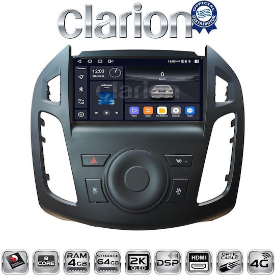 Clarion Auto-Audiosystem für Ford Transit Connect 2013 > 2017 (Bluetooth/USB/WiFi/GPS/Apple-Carplay/Android-Auto)