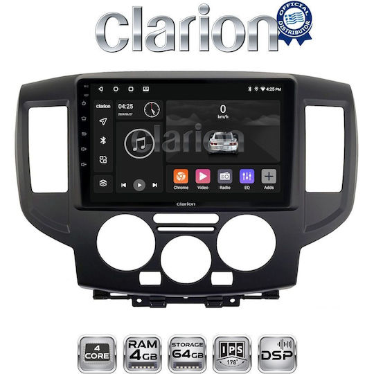 Clarion Car Audio System for Nissan NV200 2009 (Bluetooth/USB/WiFi/GPS/Apple-Carplay/Android-Auto)