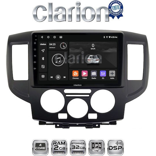Clarion Car Audio System for Nissan NV200 2009 (Bluetooth/USB/WiFi/GPS/Apple-Carplay/Android-Auto)