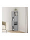 Office Storage Chipboard Cabinet White L25.5xW25xH102cm