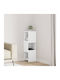 Office Storage Chipboard Cabinet White L25.5xW25xH80cm