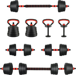 vidaXL Hantelset mit Stange Gesamtgewicht 20kg