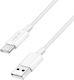 Usb 2.0 A To Usb C Cable 0.5m 3a 60w White 480mbps Data Charging Logilink Cu0320