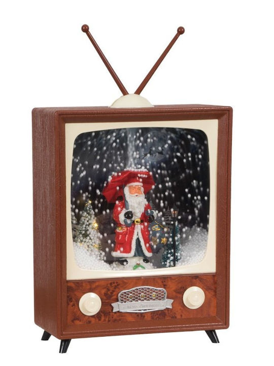 Christmas Decorative TV – Snow Globe Light Music & Snow USB 30x10.7x30cm L26183