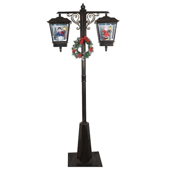 Dekoratives Doppel-Ampel Licht Musik & Schnee Ip44 81x40x188cm L26906
