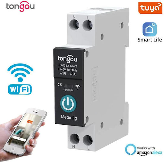 Tongou Tongou Tuya Wifi Smart Kwh 40A Kilowatt Meter Electric Panel Analog Rail Single Phase Wi-Fi Tuya TO-Q-SY1-JWT