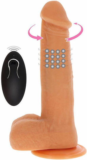 ToyJoy Get Real Ρεαλιστικός Δονητής με Remote Control 21cm Μπεζ