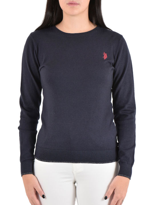 Pam Winter Women's Blouse Long Sleeve Blue Nero