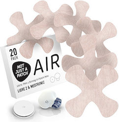 X-Mini Air Wasserdichte Pflaster für Freestyle Libre 2 Plus, Dexcom G7, Dexcom ONE+, Medtronic Guardian, Sibionics, Syai Tag & Medtrum TouchCare Nano 20 Stücke – Beige Hell