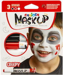 Σετ Μαρκαδόροι Προσώπου Carioca Mask Up Creepy 3χρωμ