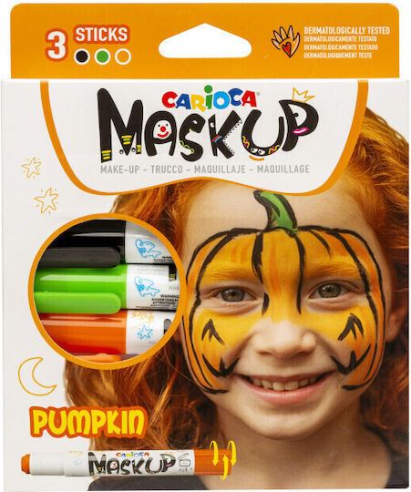 Σετ Μαρκαδόροι Προσώπου Carioca Mask Up Pumpkin 3χρωμ