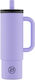 24Bottles Glass Thermos Bottle BPA Free Erica with Straw