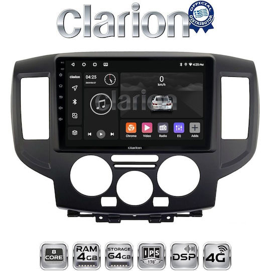 Clarion Car Audio System for Nissan NV200 2009 (Bluetooth/USB/WiFi/GPS/Apple-Carplay/Android-Auto)
