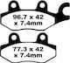 Τακακια Ebc Kawasaki Yamaha 4x4 Fa 165 Tt