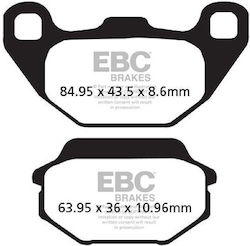 Motorcycle Brake Pads Ebc Agility50-125-150 08-15/mxu50-150 05-14 Rear Sfac 305