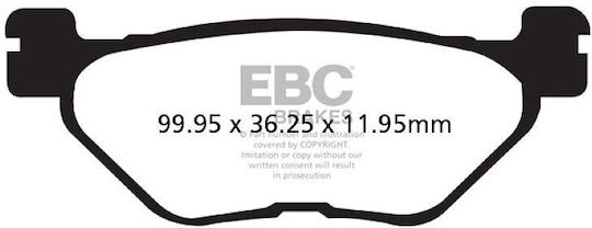 Motorcycle Brake Pads Ebc Tdm900 Tmax Xtz1200 Fjr1300 03 15 Rear Sfa 319 Hh