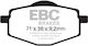 Ebc Xt600 Rear Brake Pads for Dt125 86-07 and Xt225 86-06 Sfa 101 Hh