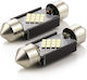 CarGuard Lampen Auto C5W / C10W Canbus LED Weiß 12V 3W 2Stück