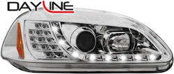 Dectane Lumini frontale Lumini LED pentru Honda Civic 99-02 2buc Dectane Lumini frontale Lumini LED pentru Honda Civic 99-02 2buc