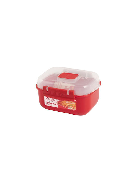 Sistema Lunchbox Kunststoff Rot Geeignet für die Mikrowelle 525ml 1Stück