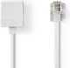 Nedis RJ11 Male to RJ11 Female Telephone Cable 10m White