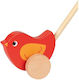 Goki Pull Along Toy Cute Bird Made of Wood for 12+ Months
