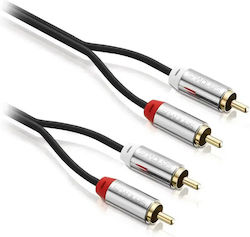 Sentivus Stereo Audio Cable 2x Rca 2x Rca 2m Male-male Sa-au080-200 Sentivus Stereo Audio Cable 2x Rca 2x Rca 2m Male-male Sa-au080-200