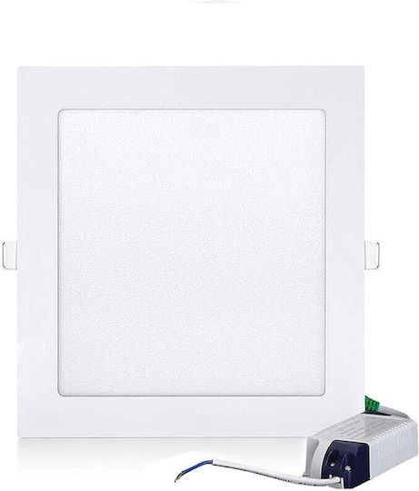 Lightplanet Pătrat Încastrat Panou LED Putere 18W cu Alb Rece Lumini