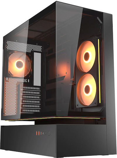 Cougar CFV235 Gaming Midi Tower Computer Case with Side Window and RGB Lighting Black