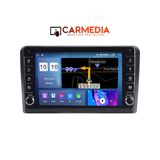 Carmedia Car Audio System for Fiat Panda 2003-2012 (Bluetooth/USB/WiFi/GPS/Apple-Carplay/Android-Auto) with Touch Screen 9"