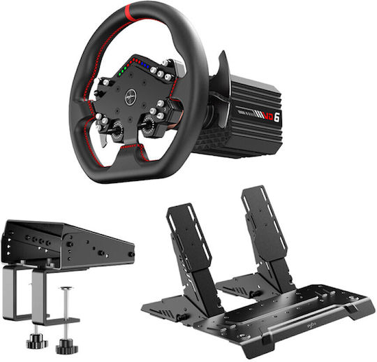 PXN VD6 Bază + Volan WDS R2 + Pedale Frână și Accelerație PD HM + Clește de Masă Z9 pentru PC VD6 Pachet DBT