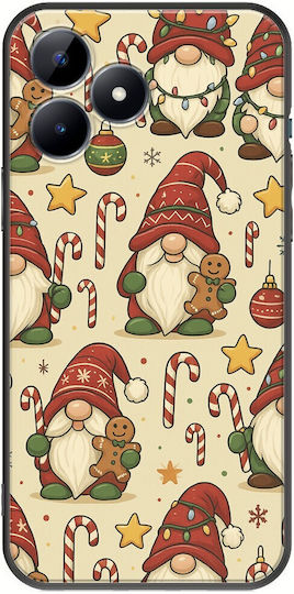 Festive Friends Gnome Realme C53 Negru Silicon TPU