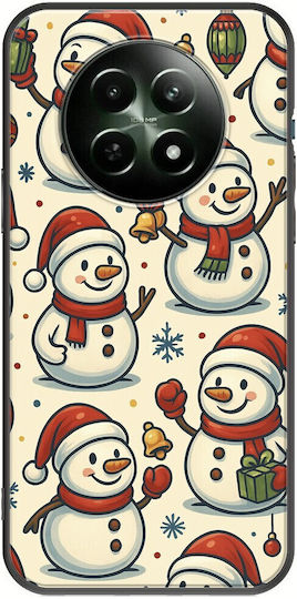 Festive Friends Snowman Realme 12 5g Black Tpu Μαύρη Σιλικόνη