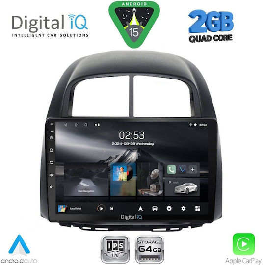 Digital IQ Ηχοσύστημα Αυτοκινήτου για Daihatsu Sirion 2006-2012 (Bluetooth/USB/WiFi/GPS/Apple-Carplay/Android-Auto) με Οθόνη Αφής 10"