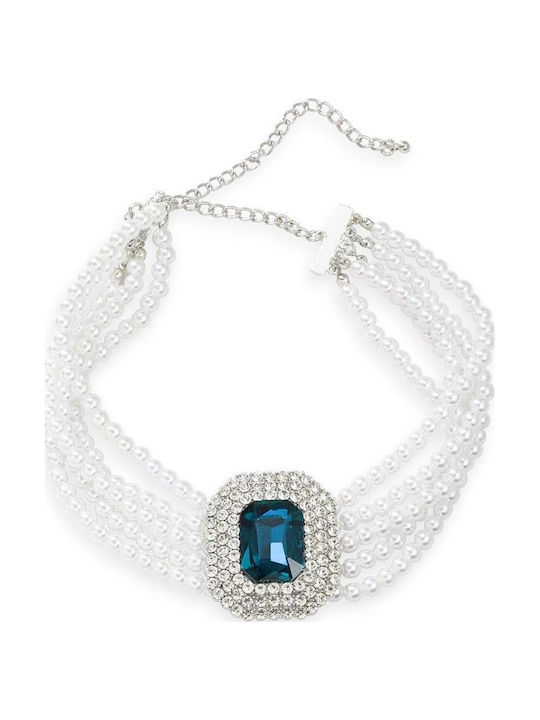 Callajewels Halskette Halsband mit Perlen