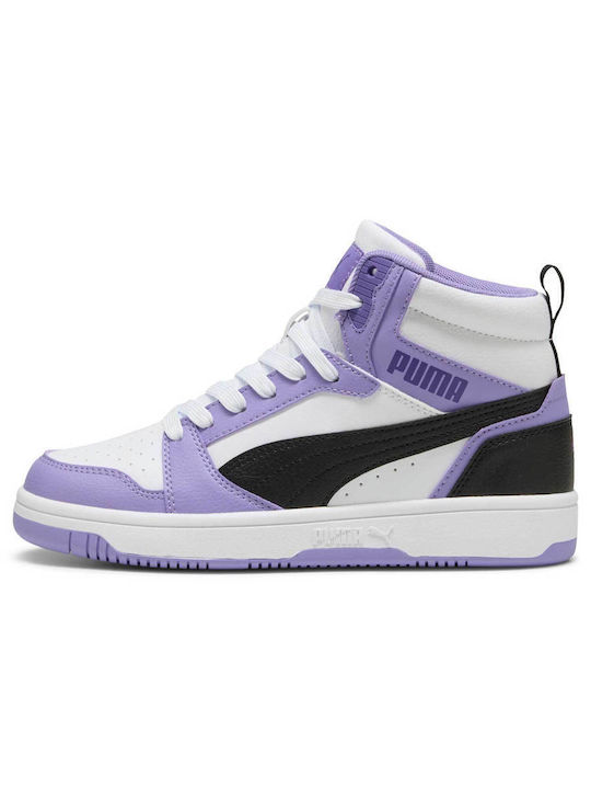 PUMA Rebound V6 Mid Jr Kids Sneakers High Purple