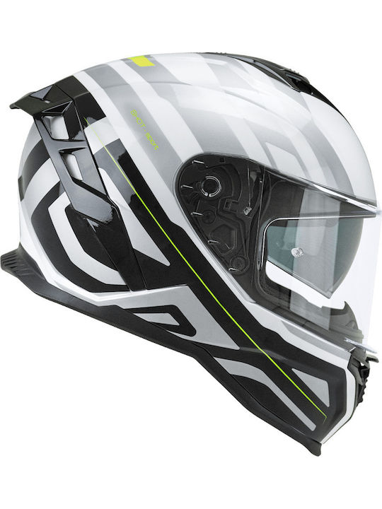 CGM Shot White Black Fluorescent Yellow Cască M...